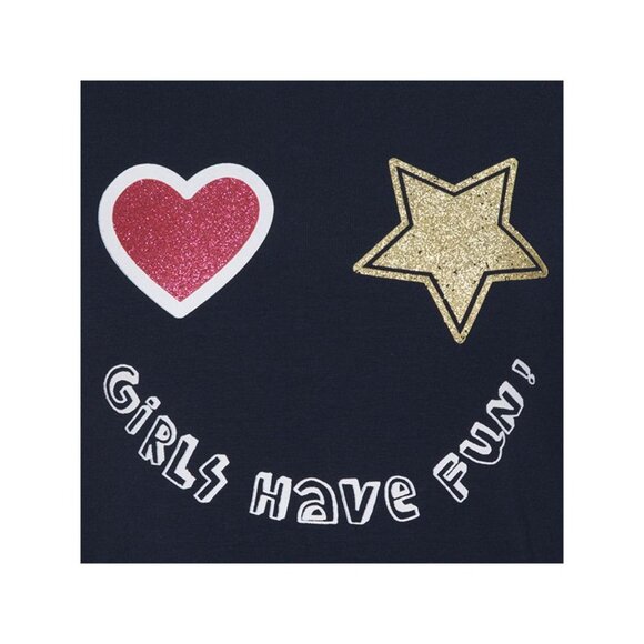 TucTuc - Fun Slogan Long Sleeve Navy T-Shirt, size 4 - Picture 2 of 3